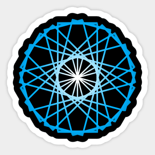 Unique glowing blue cogwheel Sticker